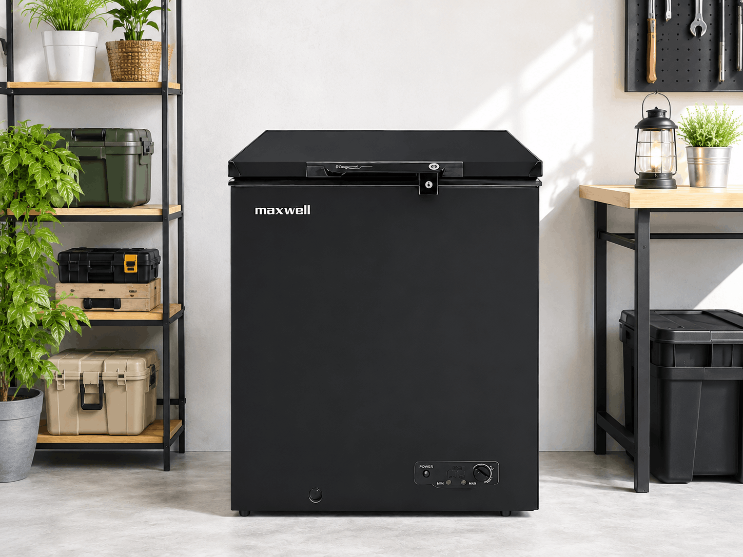 Congélateur Horizontal Maxwell 270L Noir Avec Ventilateur